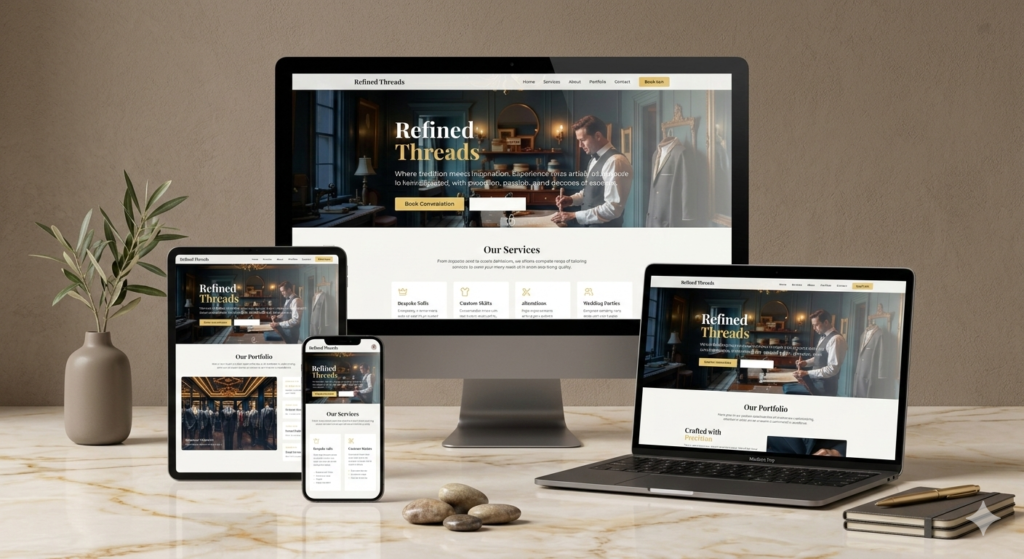 Tailor Shop Website Image