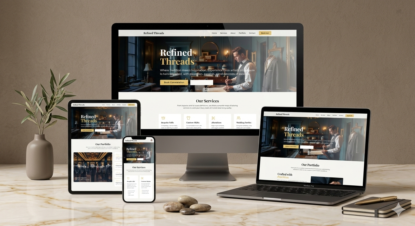 Tailor Shop Website Image